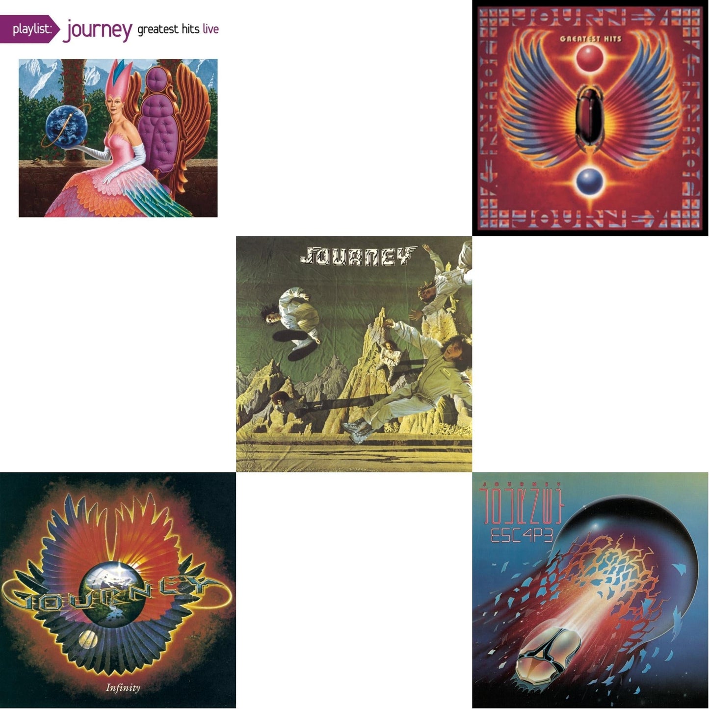 Journey - Greatest Hits & Journey & Infinity & Escape & Playlist: Journey Greatest Hits Live - CD Bundle