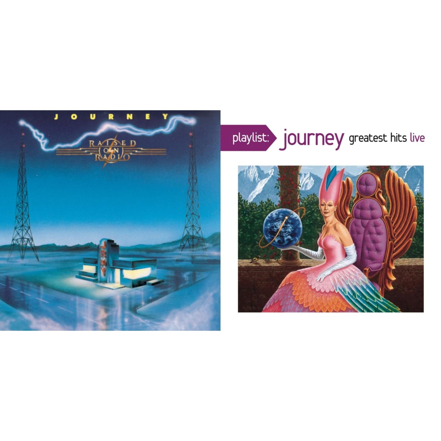 Journey - Raised On Radio & Playlist: Journey Greatest Hits Live - CD Bundle