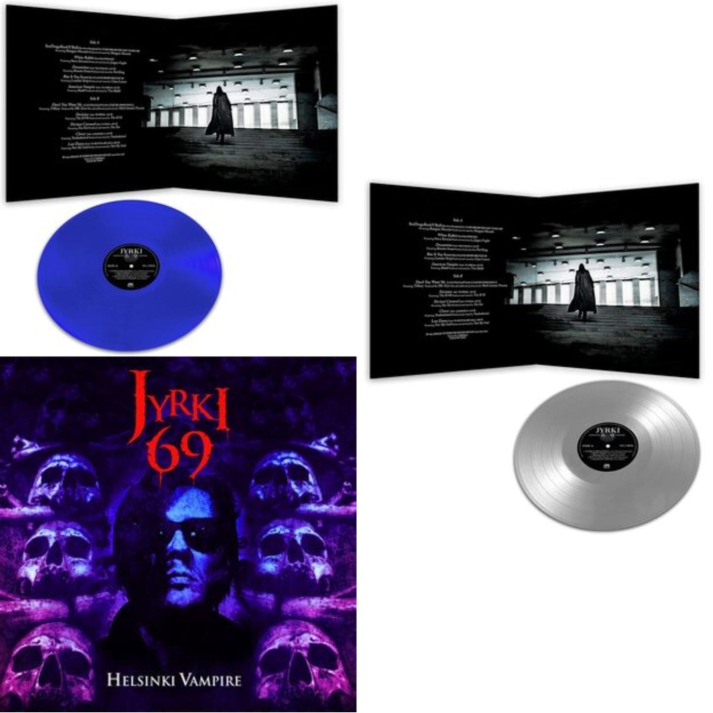 Jyrki 69 - American Vampire (Silver LP Vinyl) & American Vampire (Blue LP Vinyl) & Helsinki Vampire (Purple/Yellow Splatter LP Vinyl)