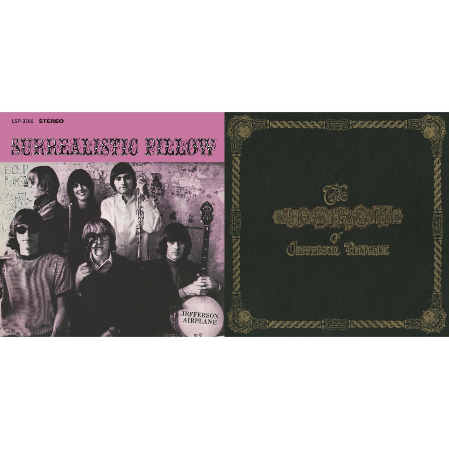 Jefferson Airplane - Surrealistic Pillow (180G) & Worst Of Jefferson Airplane (180G) - LP Vinyl Bundle