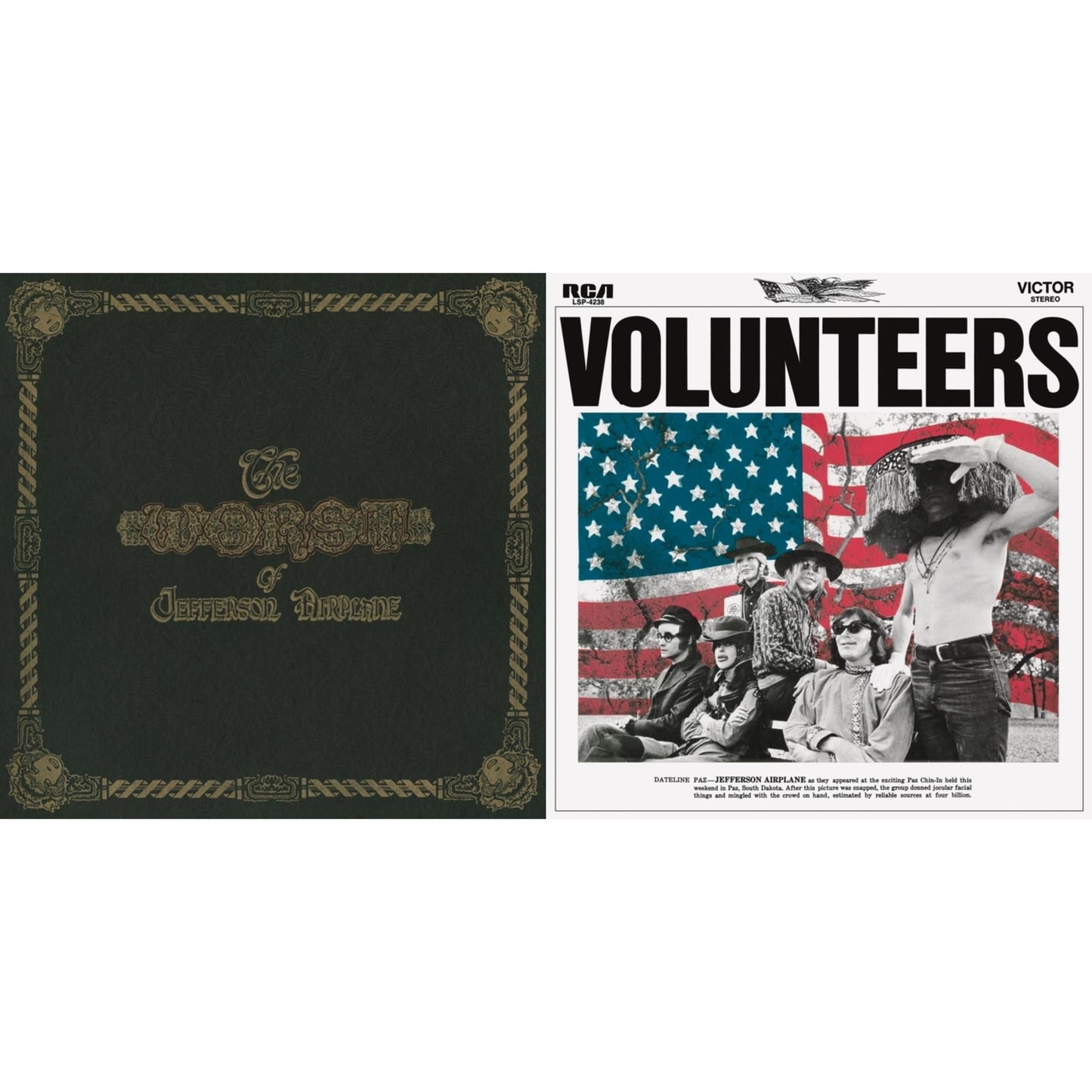 Jefferson Airplane - Volunteers (180G) & Worst Of Jefferson Airplane (180G) - LP Vinyl Bundle