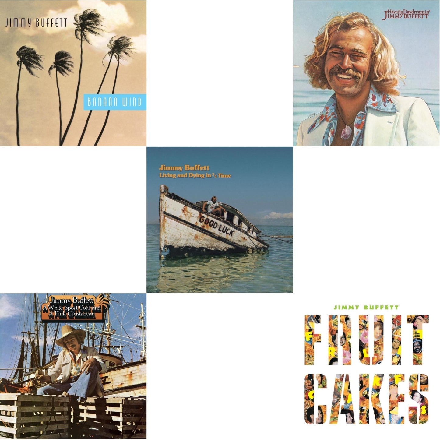 Jimmy Buffett - Fruitcakes (2LP) & Living & Dying In 3/4 Time & Havana Daydreamin & White Sport Coat & A Pink Crustacean & Banana Wind (2LP)