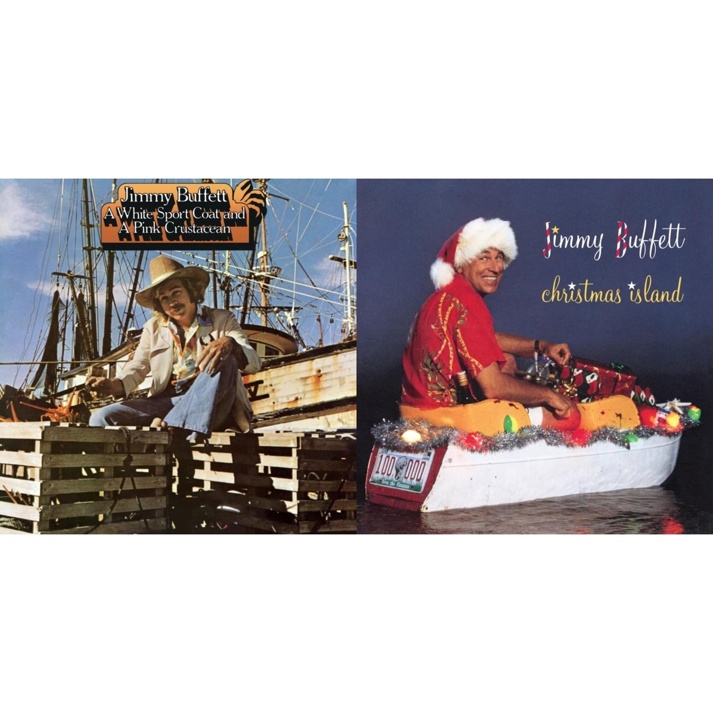 Jimmy Buffett - Christmas Island & White Sport Coat & A Pink Crustacean - LP Vinyl Bundle