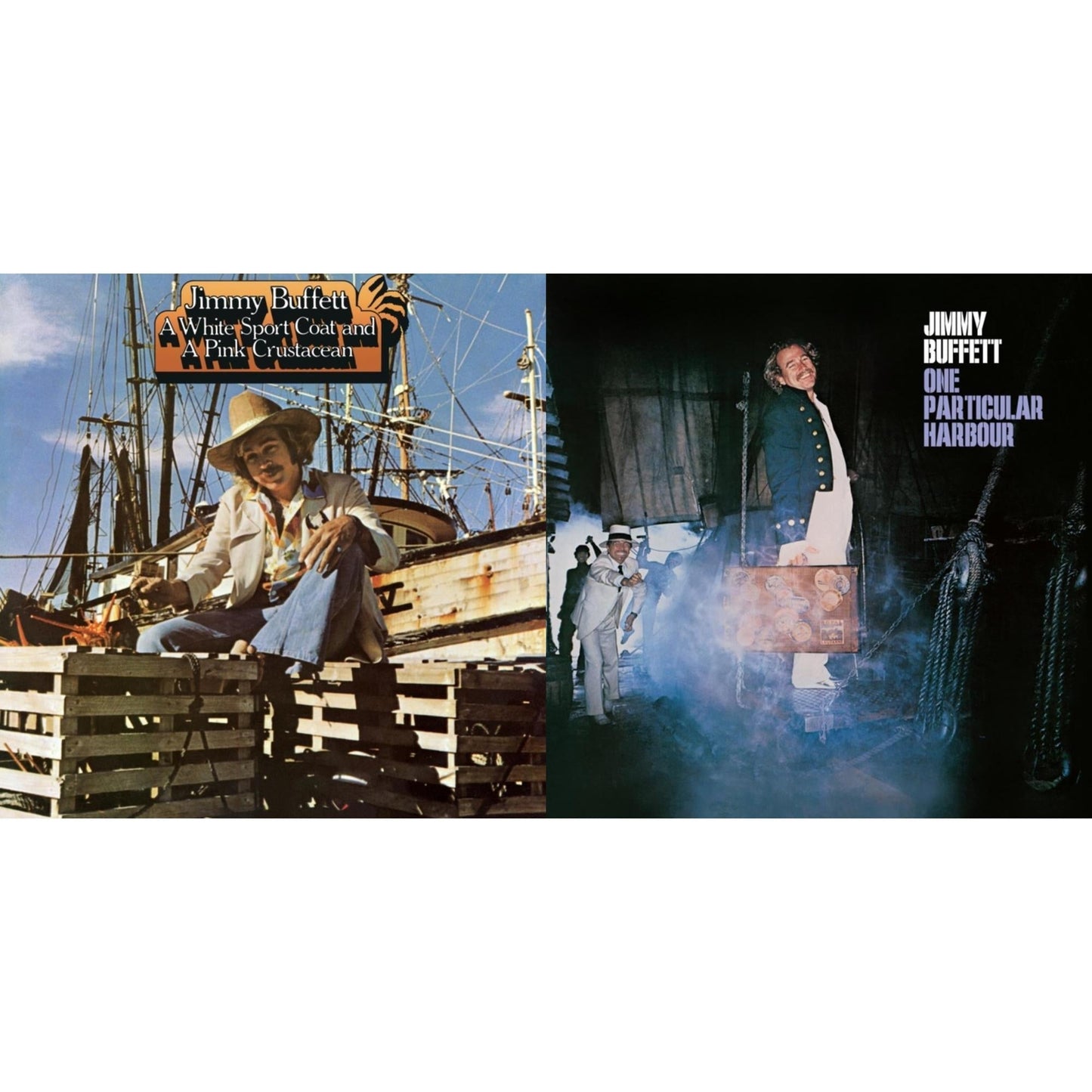 Jimmy Buffett - White Sport Coat & A Pink Crustacean & One Particular Harbour - LP Vinyl Bundle