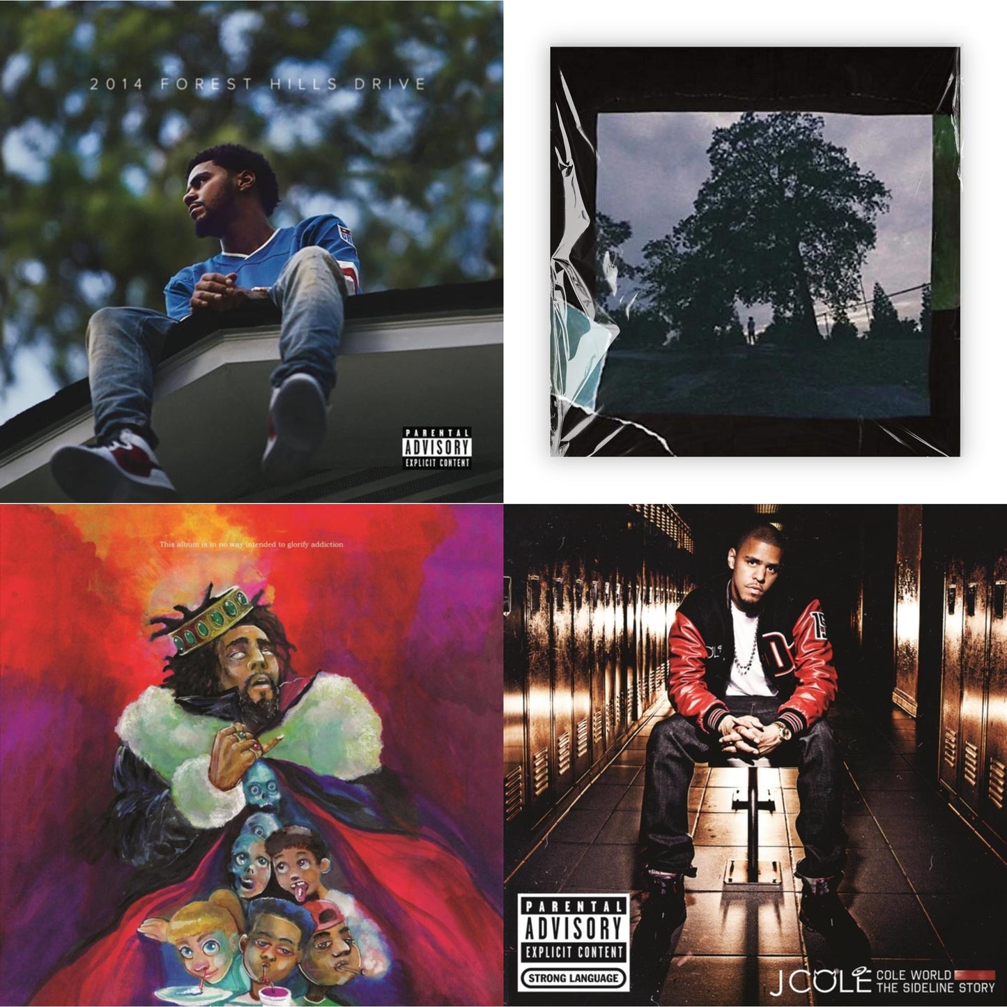 J. Cole - 2014 Forest Hills Drive (2LP) (X) & Cole World: The Sideline Story (X) (2LP) & 4 Your Eyez Only & Kod