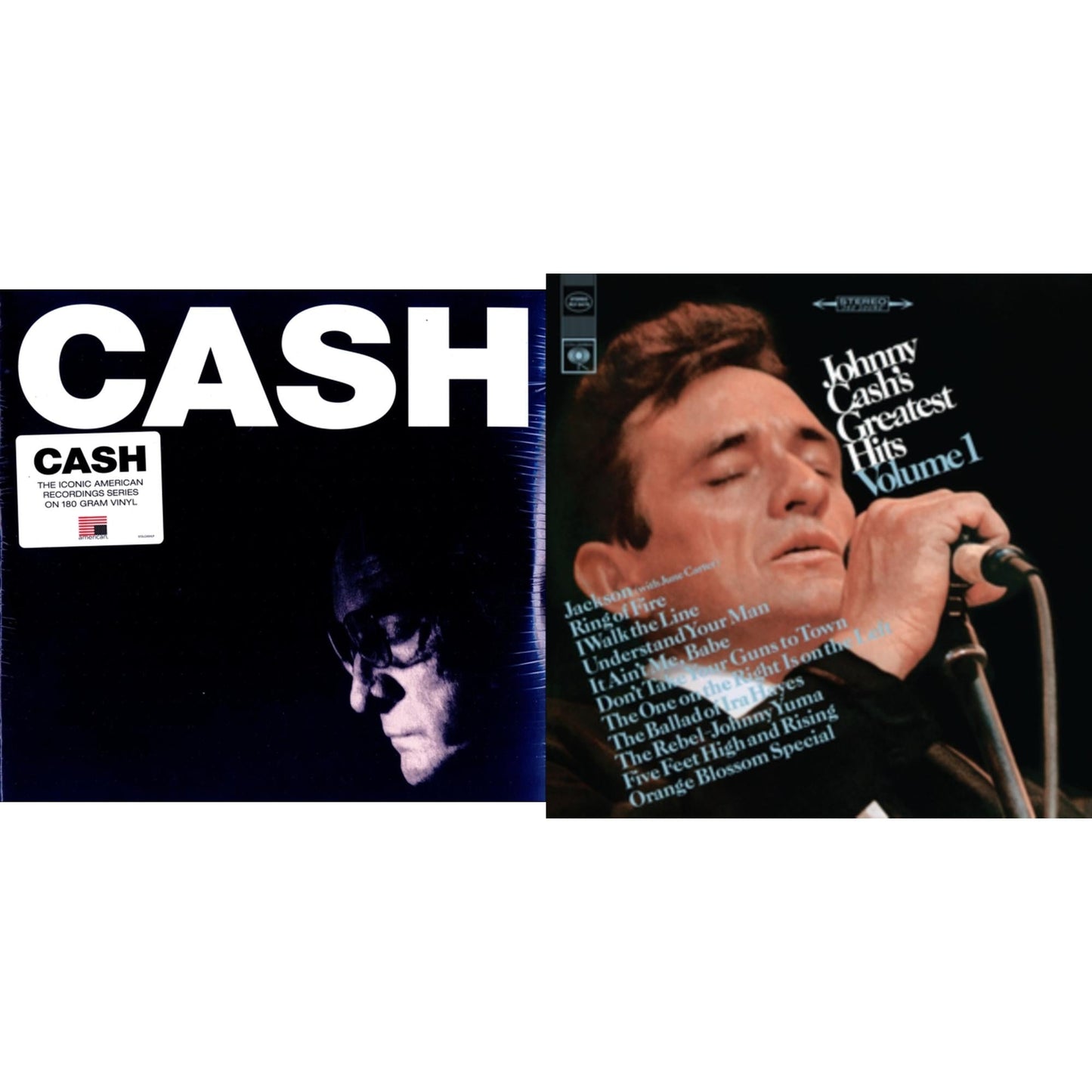 Johnny Cash - Greatest Hits, Volume 1 & American Iv: The Man Comes Around - LP Vinyl Bundle