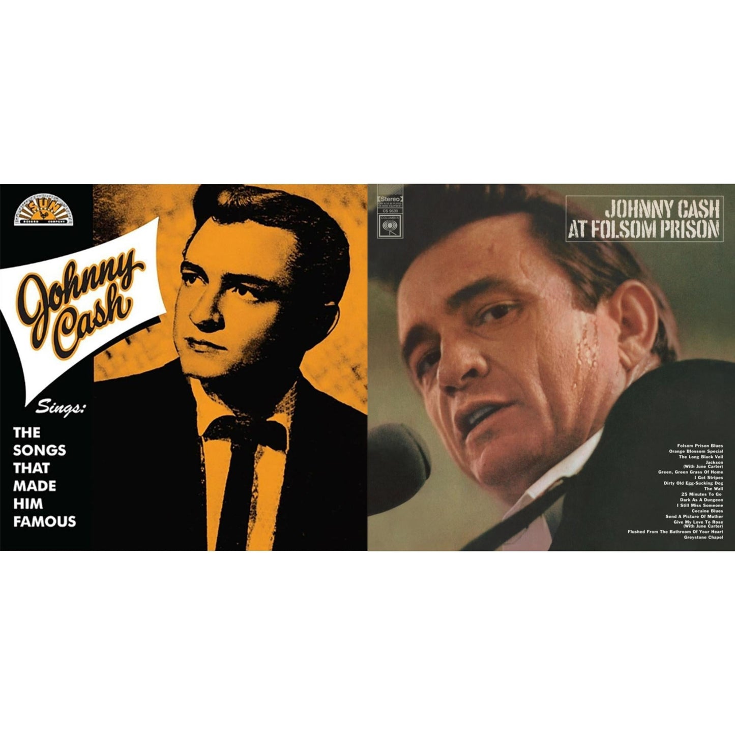 Johnny Cash - Sings The Songs That Made Him Famous (Remastered 2023) (Tangerine LP Vinyl) & At Folsom Prison