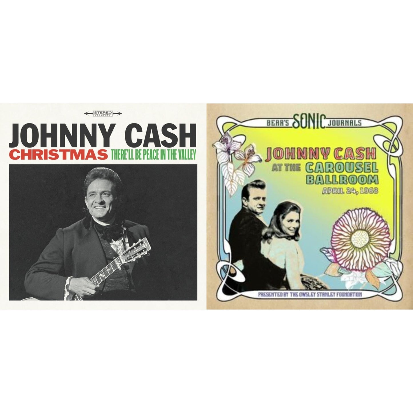 Johnny Cash - Bear's Sonic Journals: Johnny Cash, At The Carousel Ballroom, April 24, 1968 (2LP) & Christmas: There'll Be Peace In The Valley