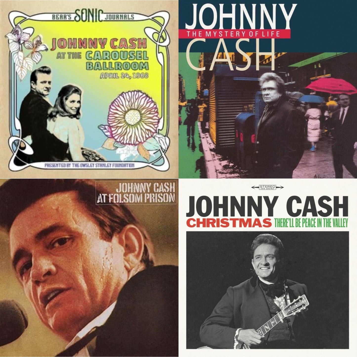 Johnny Cash - Bear's Sonic Journals: Johnny Cash, At The Carousel Ballroom, April 24, 1968 (2LP) & Mystery Of Life & At Folsom Prison & Christmas: There'll Be Peace In The Valley