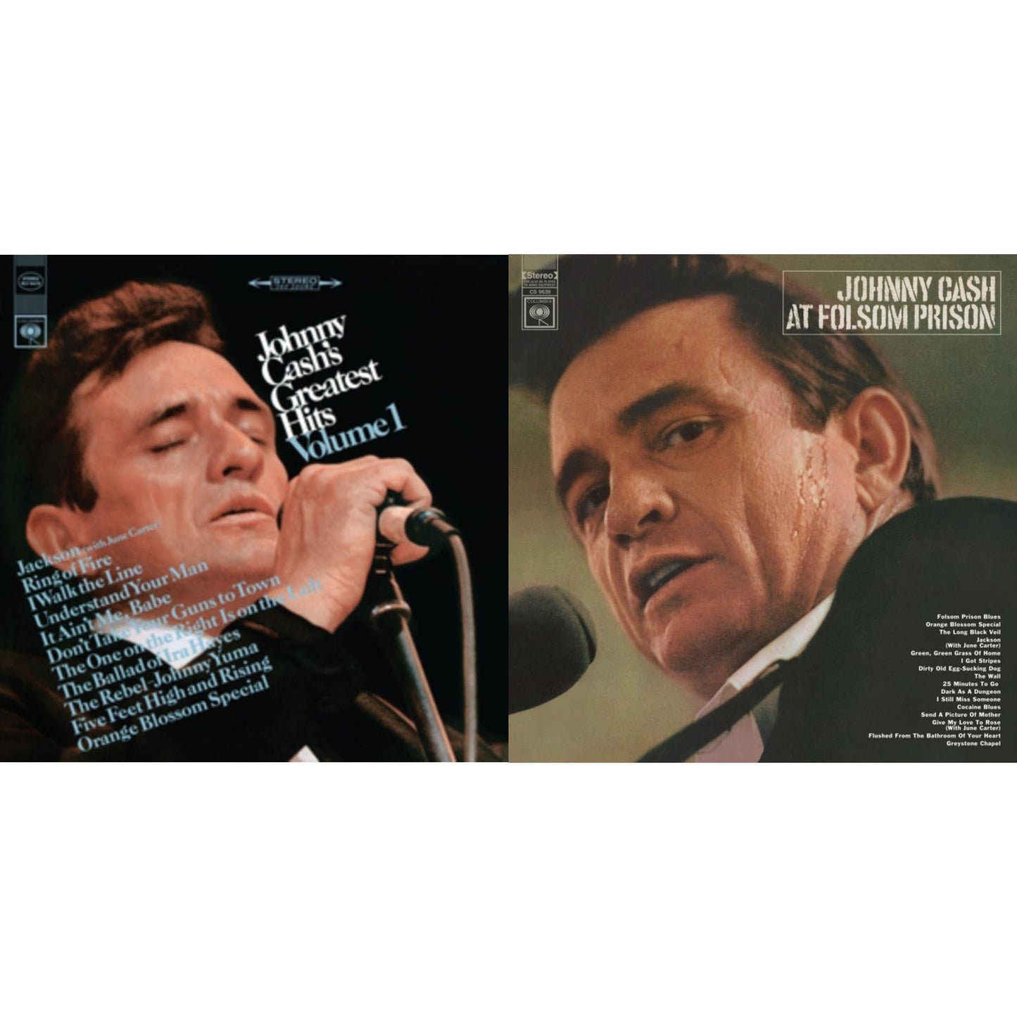 Johnny Cash - At Folsom Prison & Greatest Hits, Volume 1 - LP Vinyl Bundle