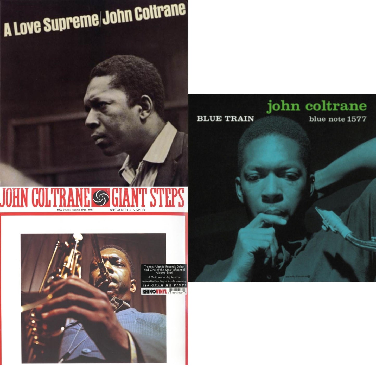 John Coltrane - Love Supreme & Giant Steps & Blue Train - LP Vinyl Bundle