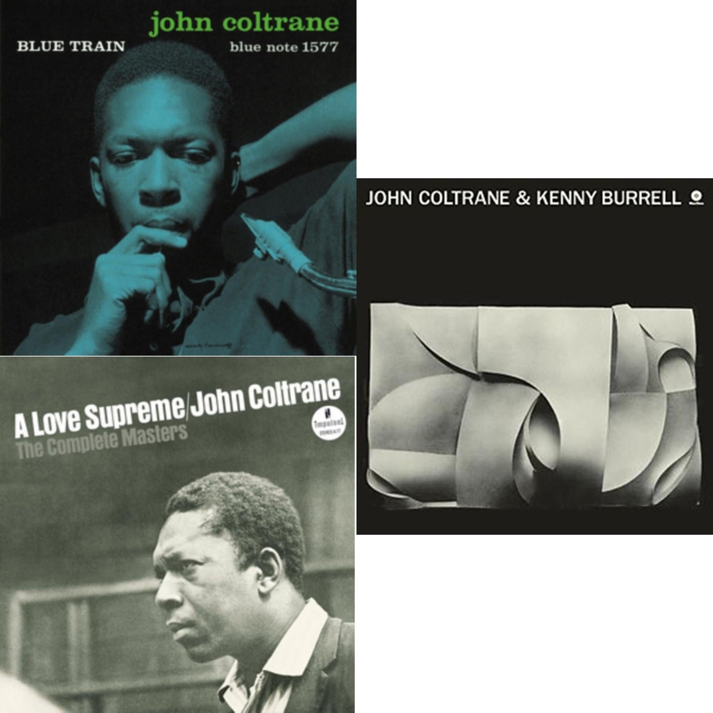 John Coltrane - Blue Train & Love Supreme: Complete Masters & John Coltrane & Kenny Burrell - LP Vinyl Bundle