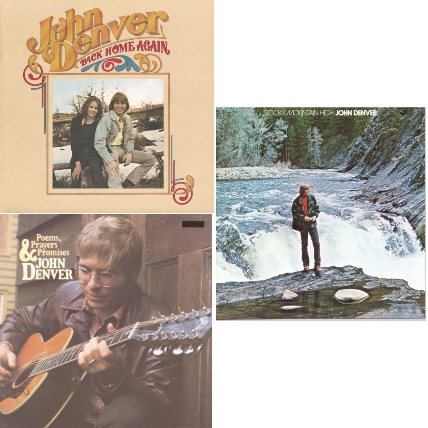 John Denver - Back Home Again & Poems Prayers & Promises & Rocky Mountain High - CD Bundle