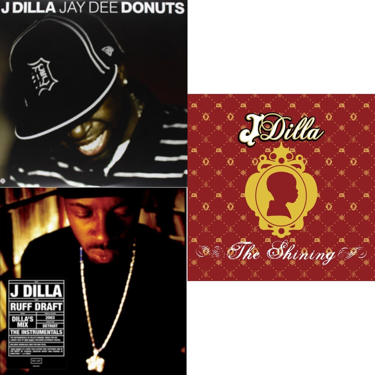 J Dilla - Donuts (2LP/Smile Cover) & Ruff Draft: Dilla's Mix The Instrumentals & Shining
