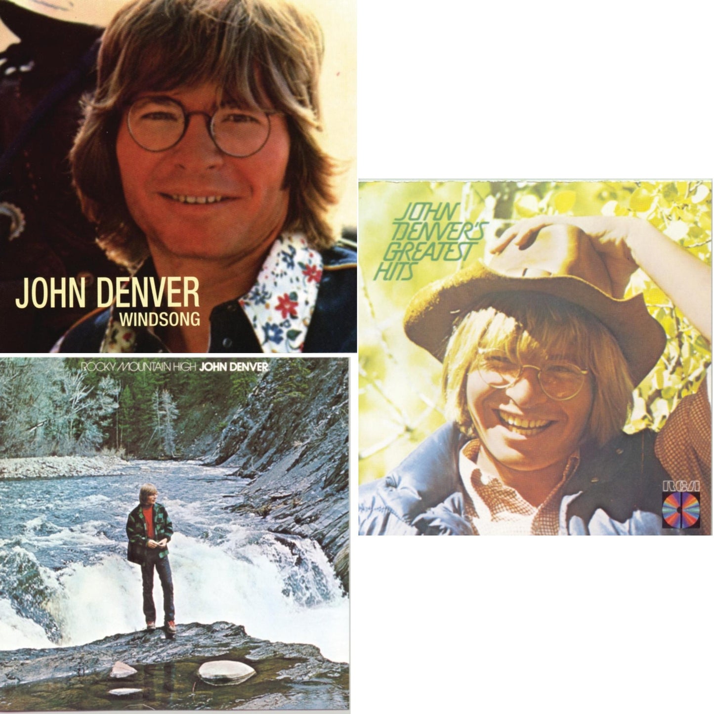 John Denver - Windsong & Rocky Mountain High & Greatest Hits - CD Bundle