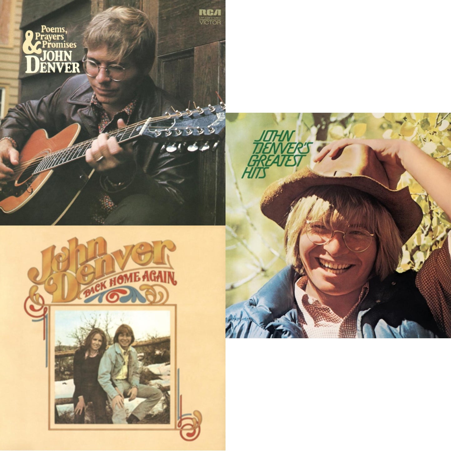 John Denver - John Denver's Greatest Hits (150G LP Vinyl/Dl Insert) & Poems, Prayers & Promises & Back Home Again