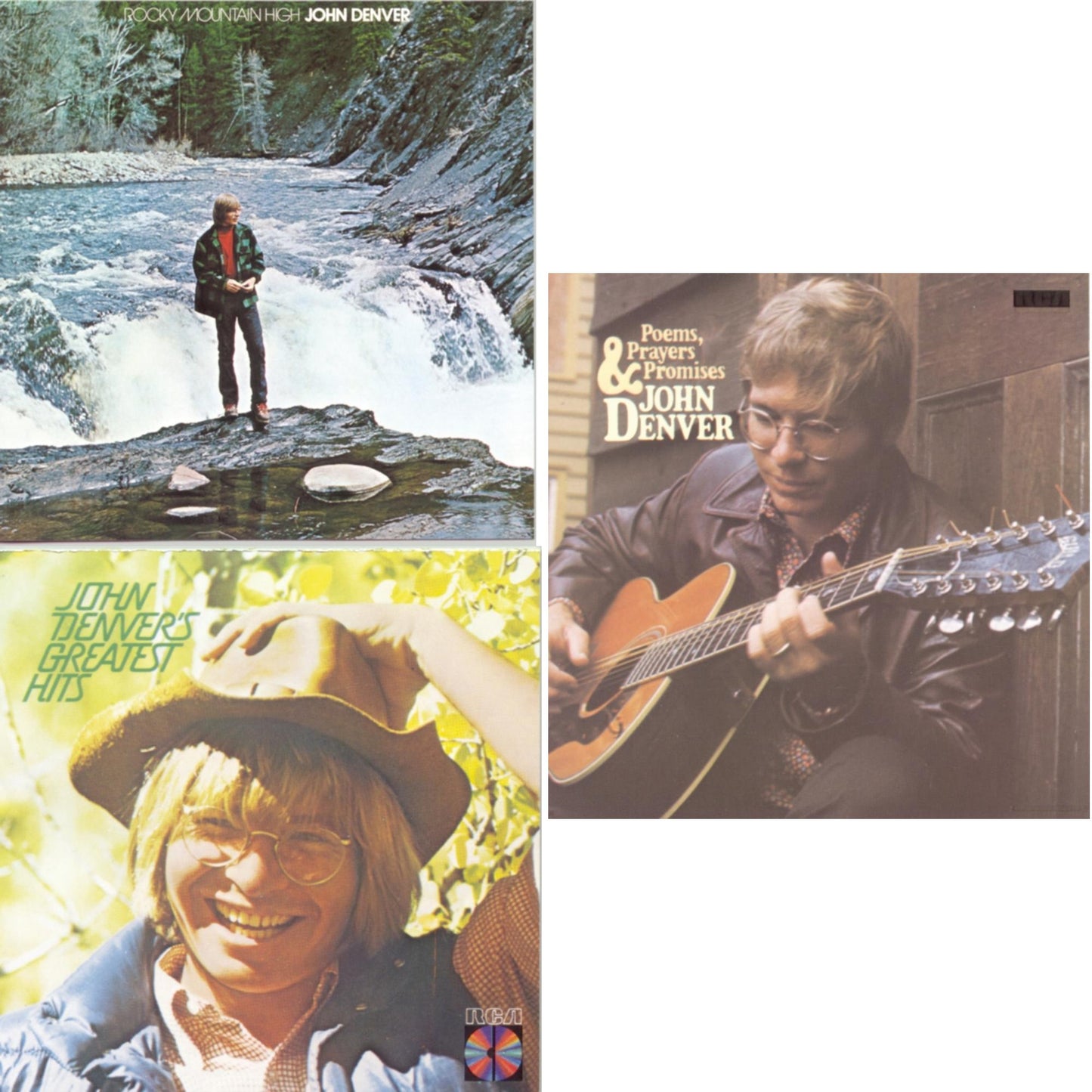 John Denver - Poems Prayers & Promises & Rocky Mountain High & Greatest Hits - CD Bundle