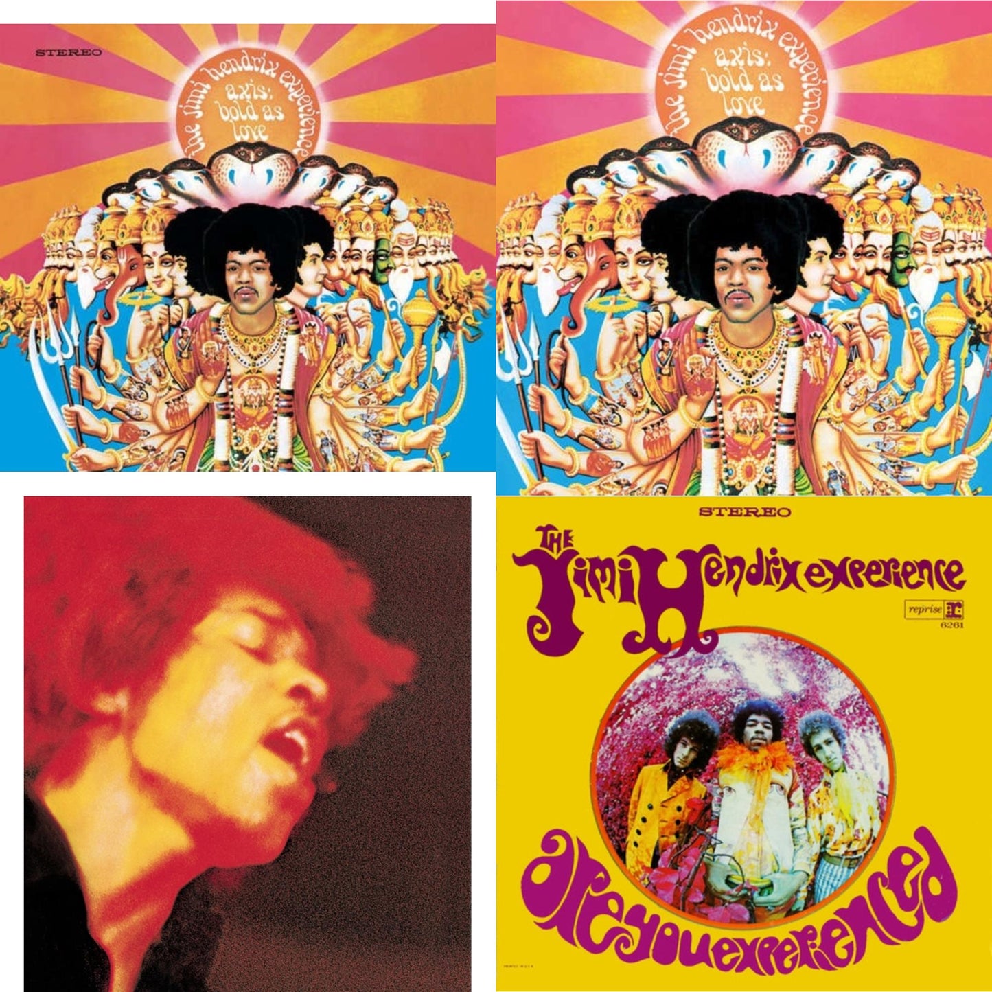 Jimi Experience Hendrix - Axis: Bold As Love (180G) & Electric Ladyland (180G) & Axis: Bold As Love (Mono) (180G) & Are You Experienced (180G) - LP Vinyl Bundle