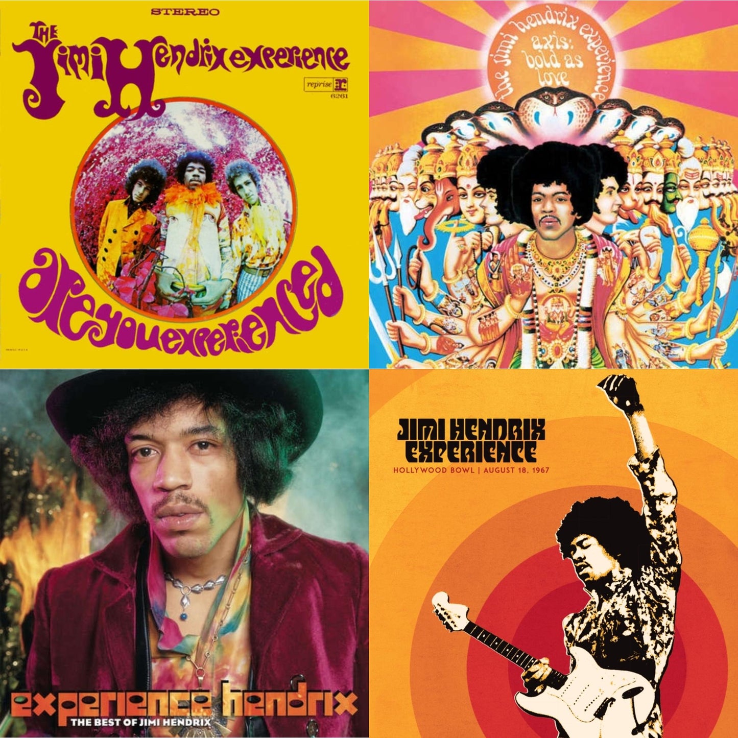 Jimi Experience Hendrix - Jimi Hendrix Experience: Live At The Hollywood Bowl: August 18, 1967 & Axis: Bold As Love (Mono) (180G) & Are You Experienced (180G) & Experience Hendrix: Best Of Jimi Hendrix (2LP/150G)