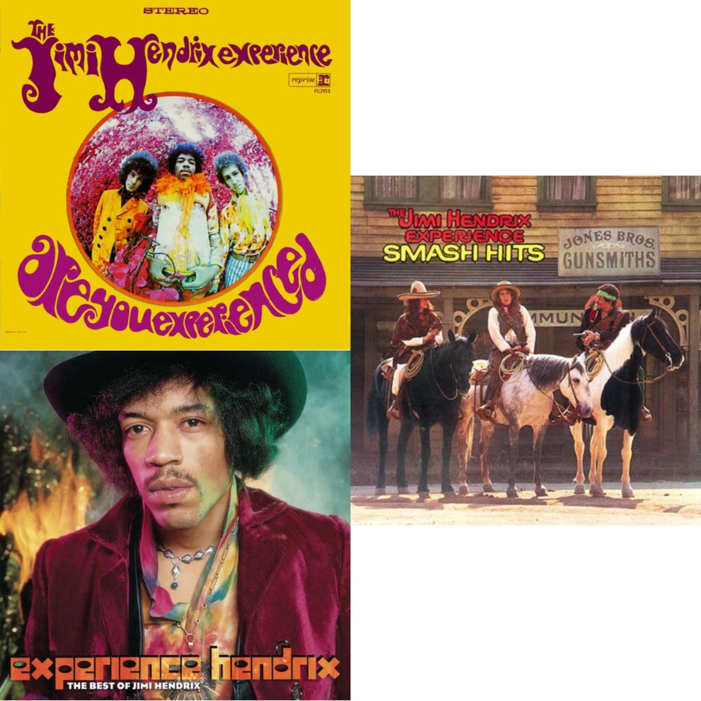 Jimi Experience Hendrix - Are You Experienced (180G) & Smash Hits (150G LP Vinyl/Original Poster Reproduction) & Experience Hendrix: Best Of Jimi Hendrix (2LP/150G)