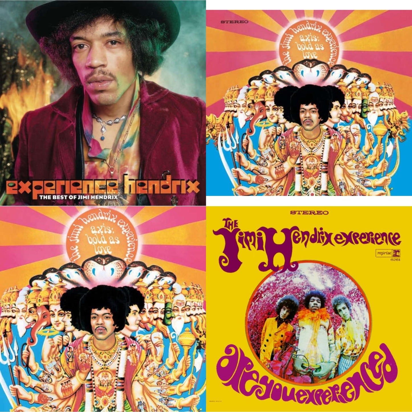 Jimi Experience Hendrix - Axis: Bold As Love (180G) & Axis: Bold As Love (Mono) (180G) & Are You Experienced (180G) & Experience Hendrix: Best Of Jimi Hendrix (2LP/150G)
