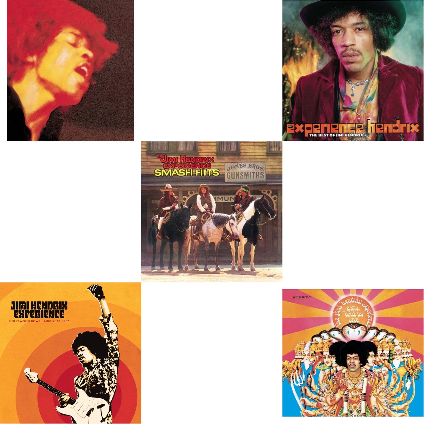 Jimi Experience Hendrix - Jimi Hendrix Experience: Live At The Hollywood Bowl: August 18, 1967 & Axis: Bold As Love (180G) & Electric Ladyland (180G) & Smash Hits (150G LP Vinyl/Original Poster Reproduction) & Experience Hendrix: Best Of Jimi Hendrix