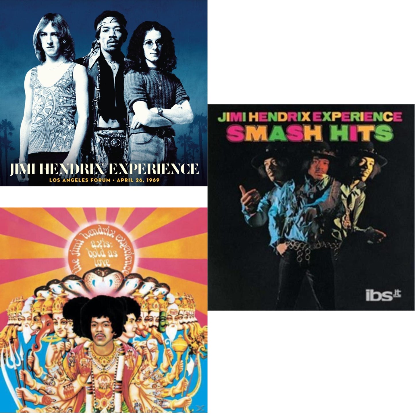 Jimi Experience Hendrix - Los Angeles Forum (April 26, 1969) (Digi Pack) & Axis: Bold As Love & Smash Hits - CD Bundle