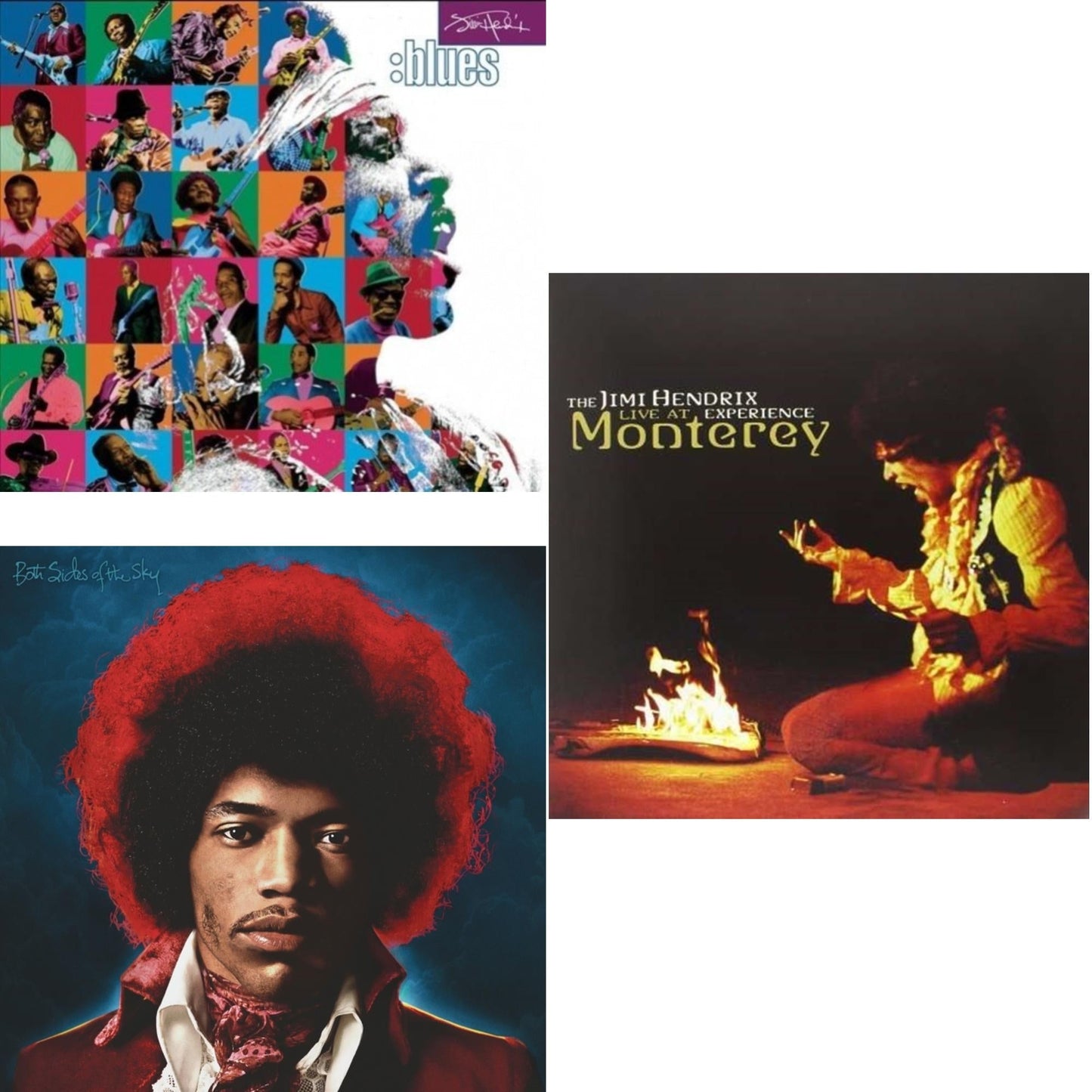 Jimi Hendrix - Both Sides Of The Sky (2LP) (180G) & Blues (2LP/180G/Gatefold) & Live At Monterey (180G)