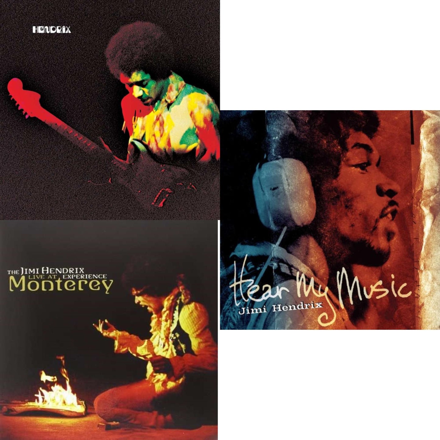 Jimi Hendrix - Band Of Gypsys (180G/50Th Anniversary/Booklet/Images/Essay By John Mcdermott/Poster) & Live At Monterey (180G) & Hear My Music (2LP/Gatefold) (180G)