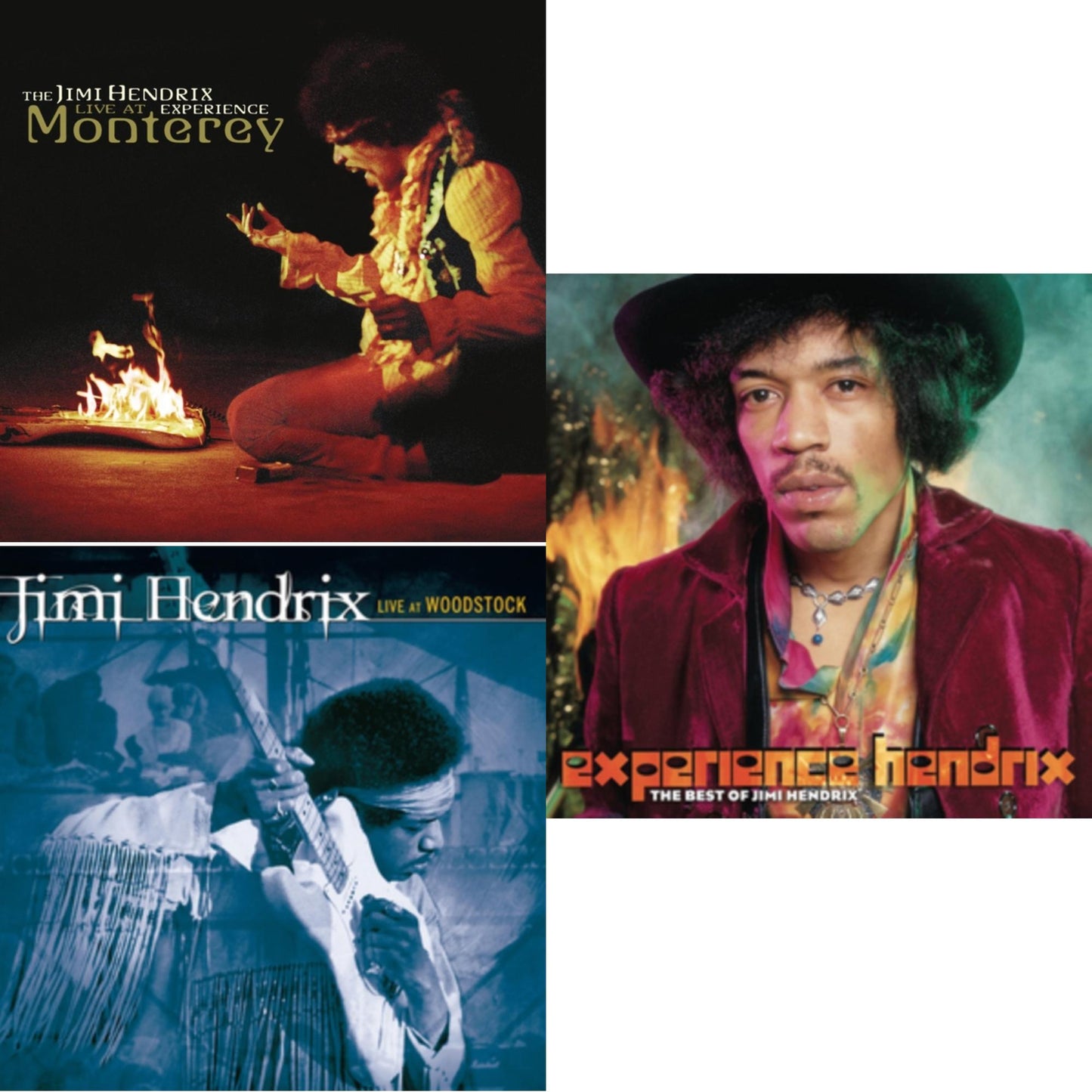 Jimi Hendrix - Live At Woodstock & Experience Hendrix: Best Of Jimi Hendrix & Live At Monterey - CD Bundle