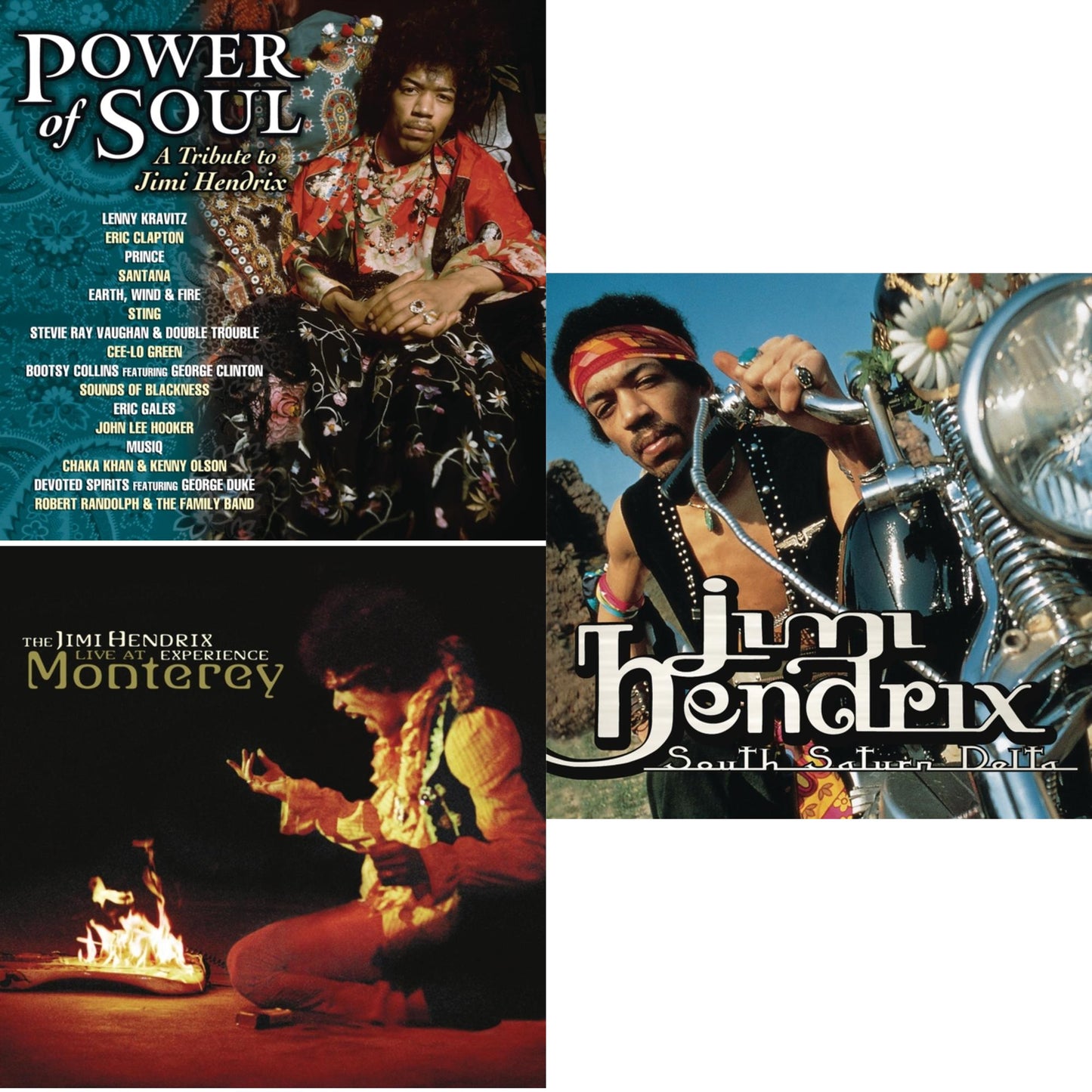 Jimi Hendrix - South Saturn Delta & Power Of Soul: Tribute To Jimi Hendrix & Live At Monterey - CD Bundle