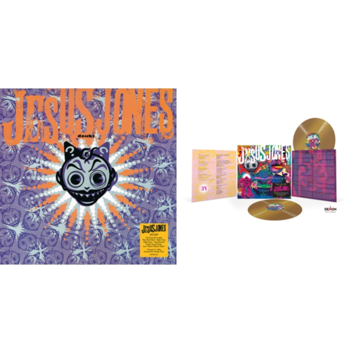 Jesus Jones - Doubt (Translucent Orange LP Vinyl/140G) & Zeroes & Ones: Best Of (2LP/Gold Vinyl/140G)