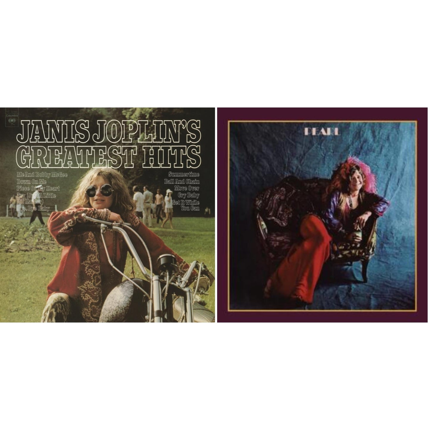 Janis Joplin - Greatest Hits (150G/Dl Card) & Pearl (180G) - LP Vinyl Bundle