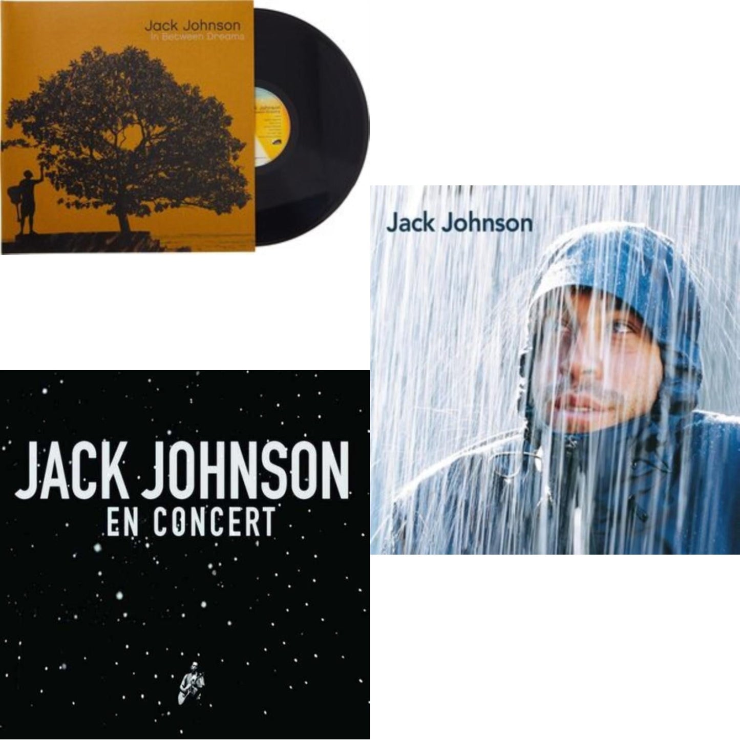 Jack Johnson - In Between Dreams & En Concert & Brushfire Fairytales (High Def Edition/180G) - LP Vinyl Bundle
