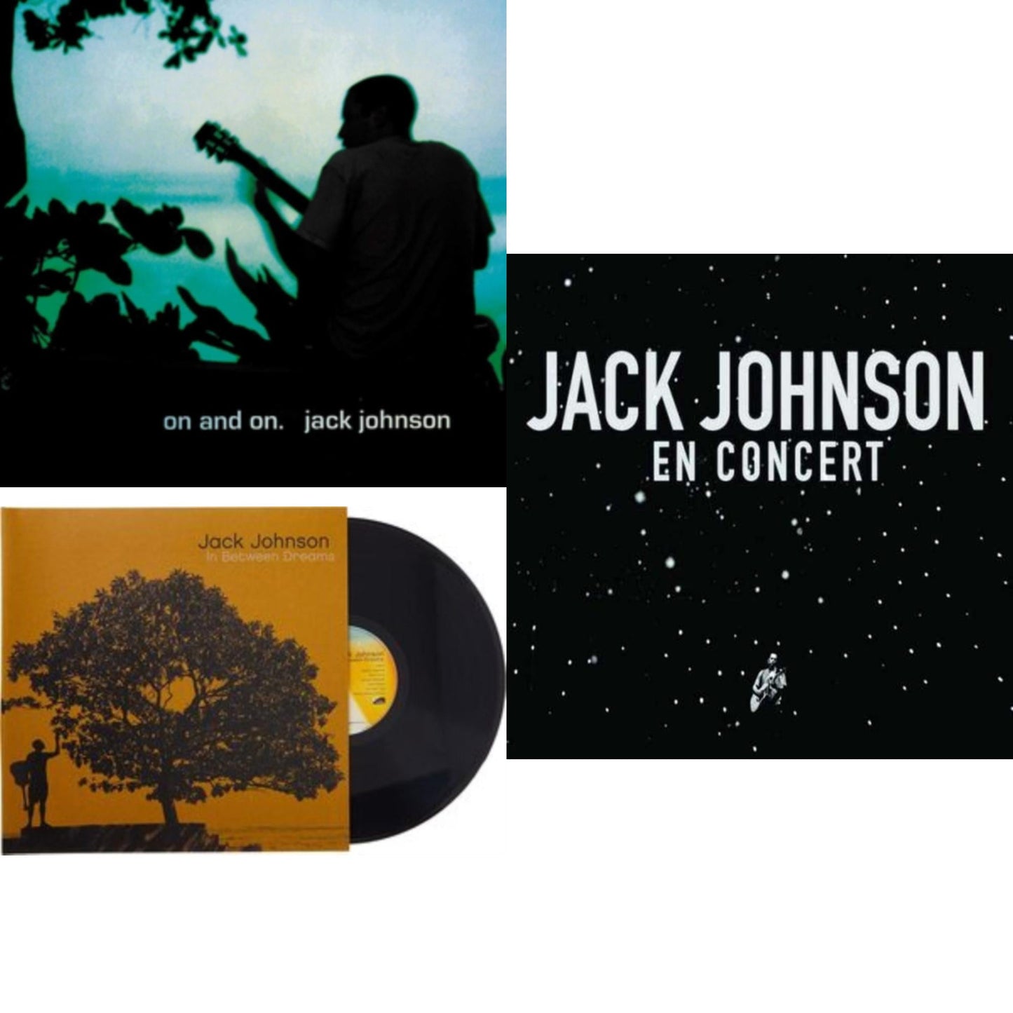Jack Johnson - On & On & In Between Dreams & En Concert - LP Vinyl Bundle