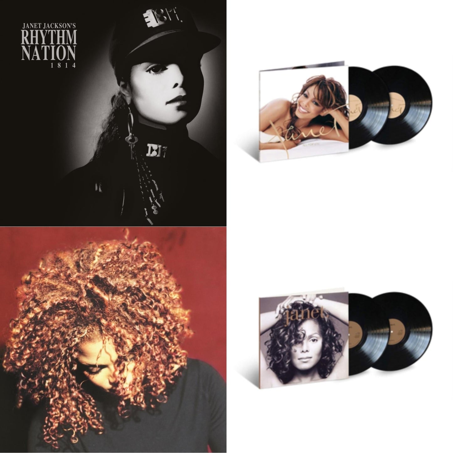 Janet Jackson - Janet Jackson's Rhythm Nation 1814 (2 LP) & All For You (2 LP) & Velvet Rope (2LP) & Janet. (2 LP)