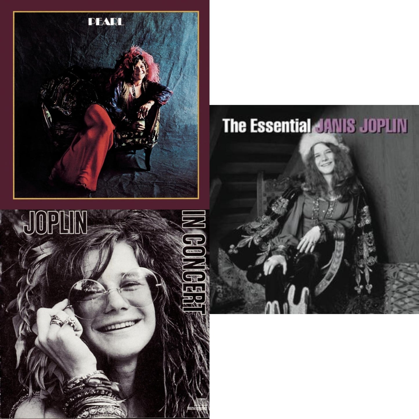 Janis Joplin - Essential Janis Joplin & Joplin In Concert & Pearl - CD Bundle
