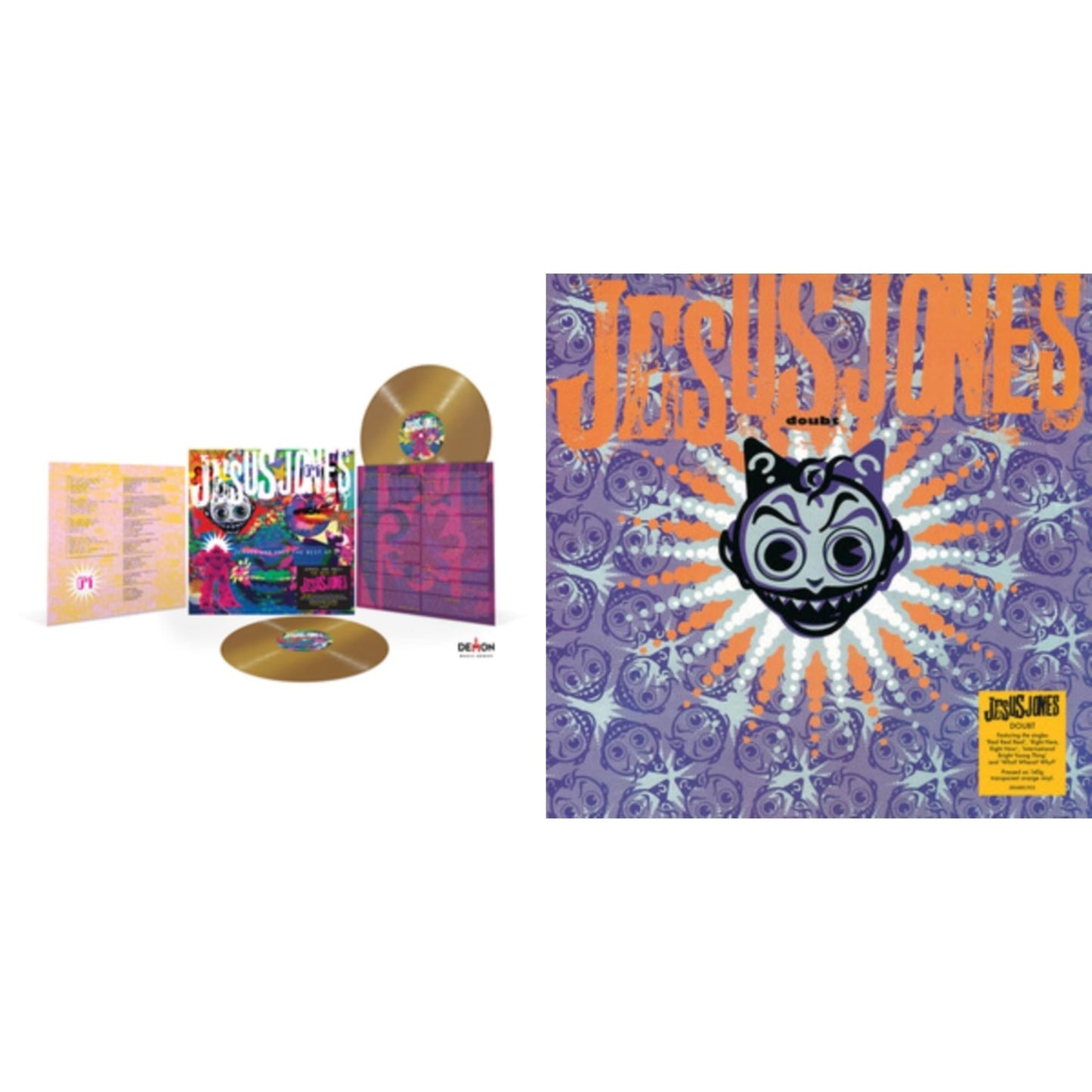 Jesus Jones - Zeroes & Ones: Best Of (2LP/Gold Vinyl/140G) & Doubt (Translucent Orange LP Vinyl/140G)
