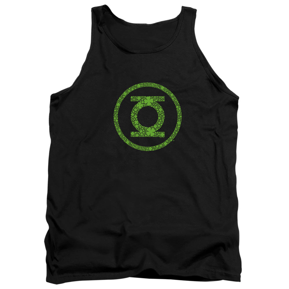 Green Lantern St. Patrick'S Day Shamrock Logo Mens Tank Top Shirt Black Officially Licensed