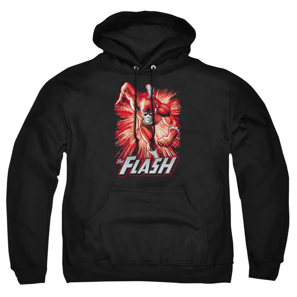 Justice League Of America Flash Red & Gray Mens Hoodie Black Officially Licensed