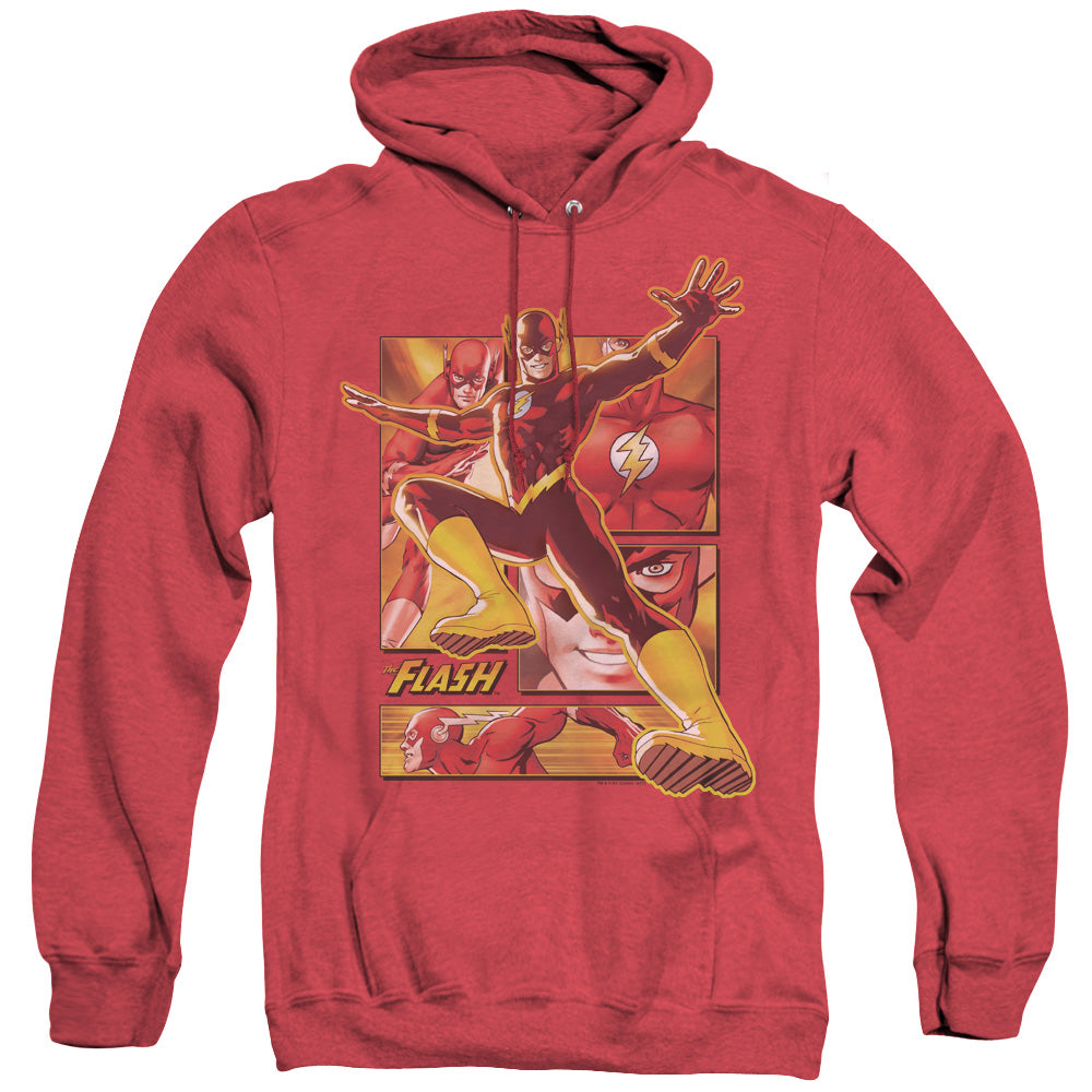 Justice League Of America Flash Heather Mens Hoodie Red Officially Licensed