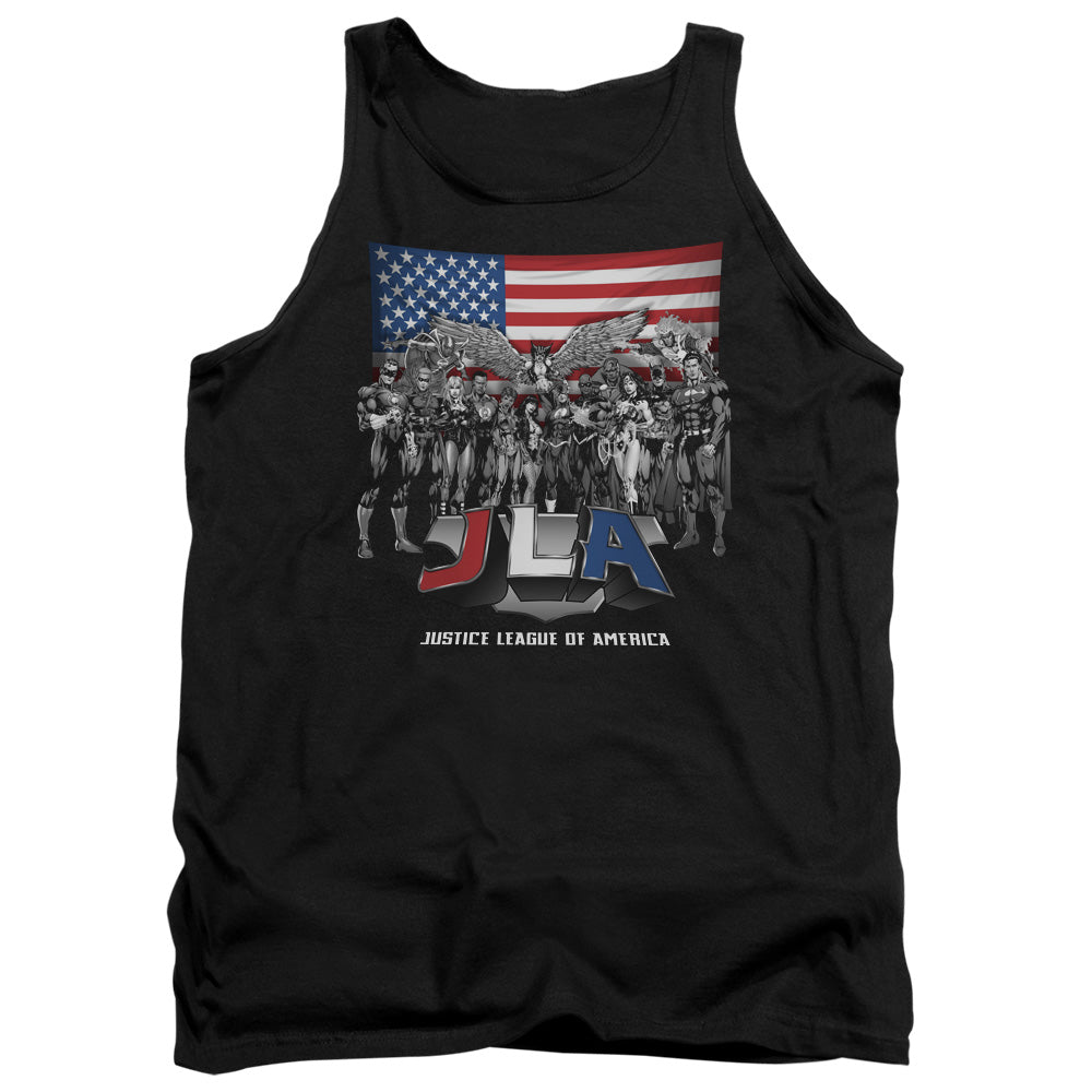 Justice League All American League Mens Tank Top Shirt Black Officially Licensed