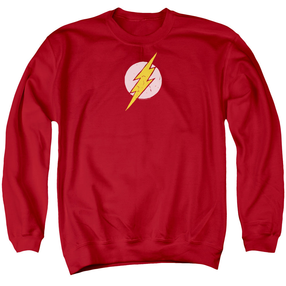 Justice League Of America Rough Flash Mens Crewneck Sweatshirt Red Officially Licensed