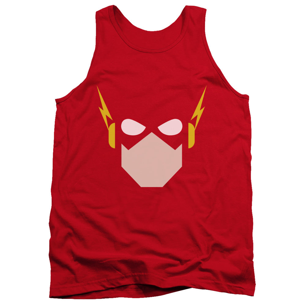 Justice League Flash Head Mens Tank Top Shirt Red Officially Licensed