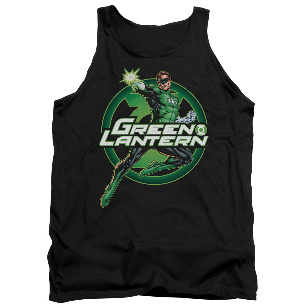 Justice League Lantern Glow Mens Tank Top Shirt Black Officially Licensed