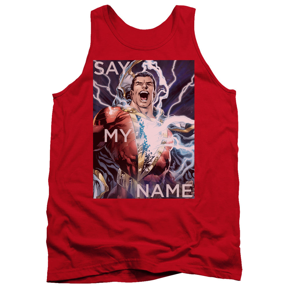 Justice League Say My Name Mens Tank Top Shirt Red Officially Licensed