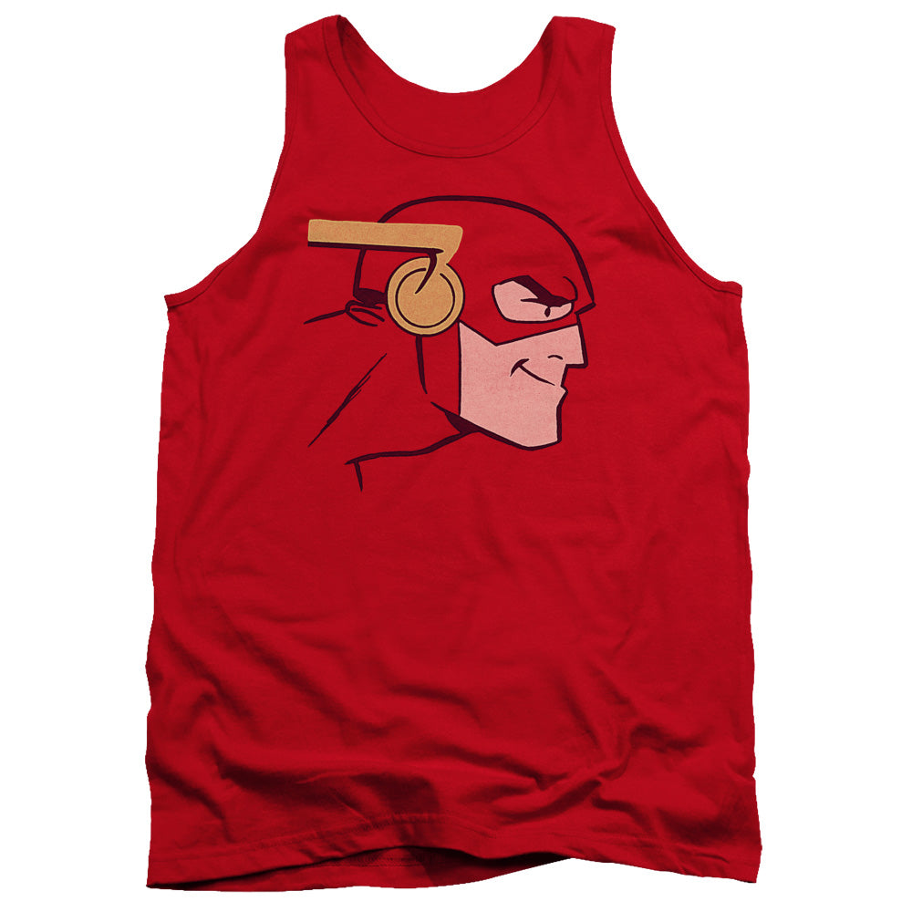 Justice League Cooke Head Mens Tank Top Shirt Red Officially Licensed