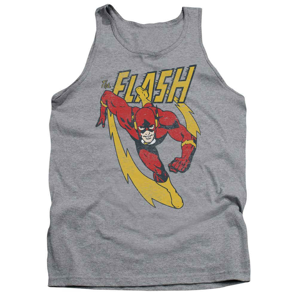Justice League Lightning Trail Mens Tank Top Shirt Athletic Heather Officially Licensed