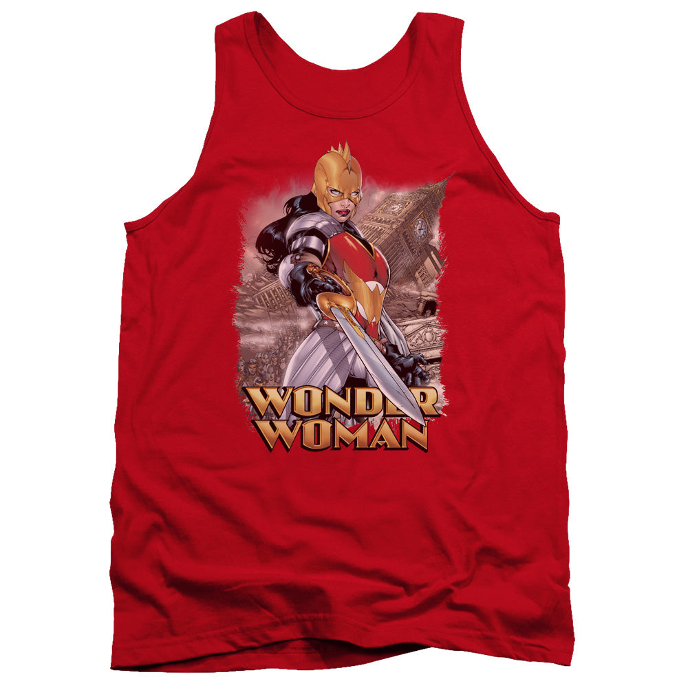 Justice League Wonder Woman Mens Tank Top Shirt Red Officially Licensed