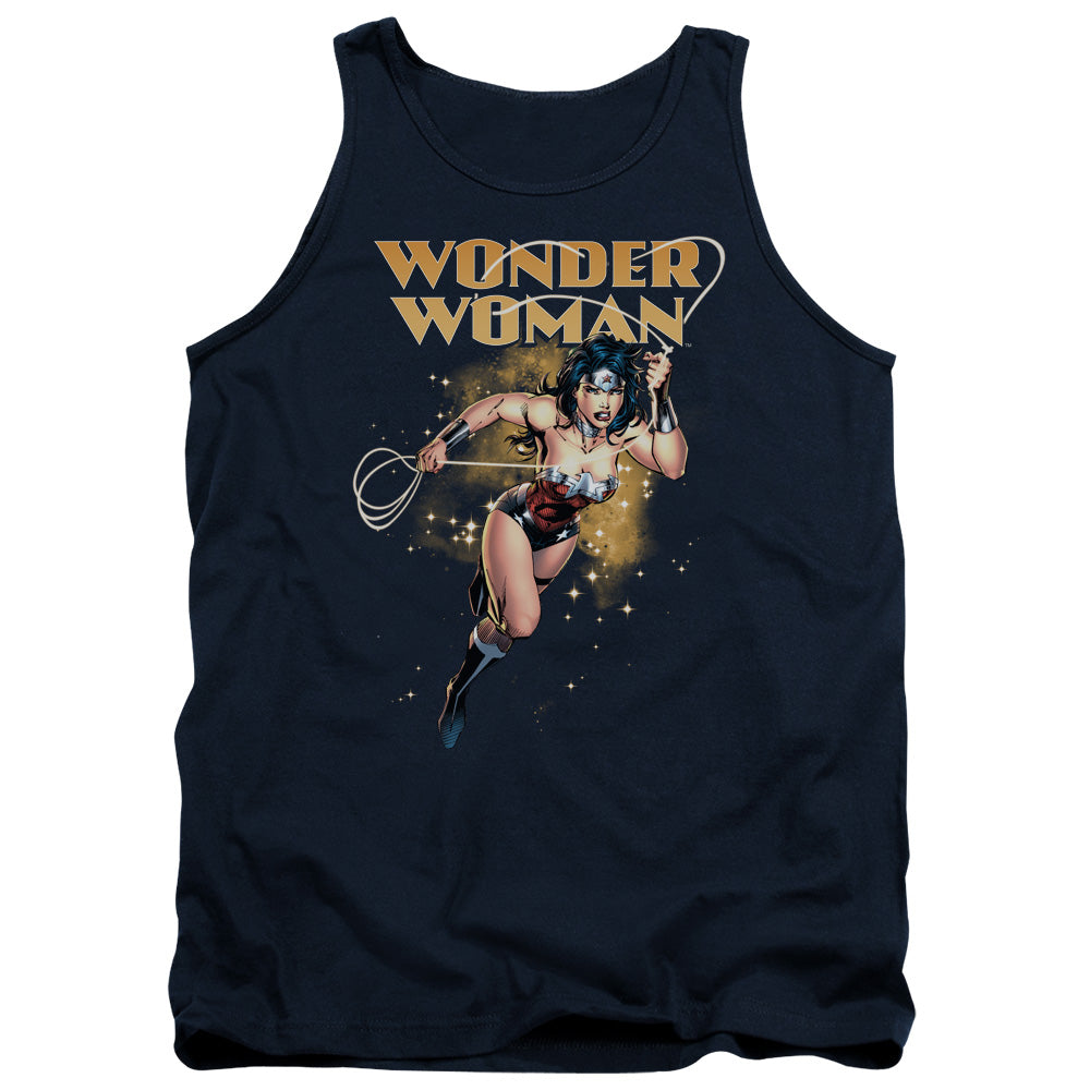 Justice League Star Lasso Mens Tank Top Shirt Navy Officially Licensed